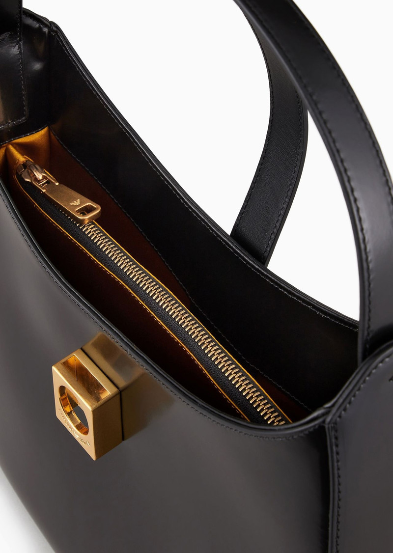 Brushed leather hobo bag 4