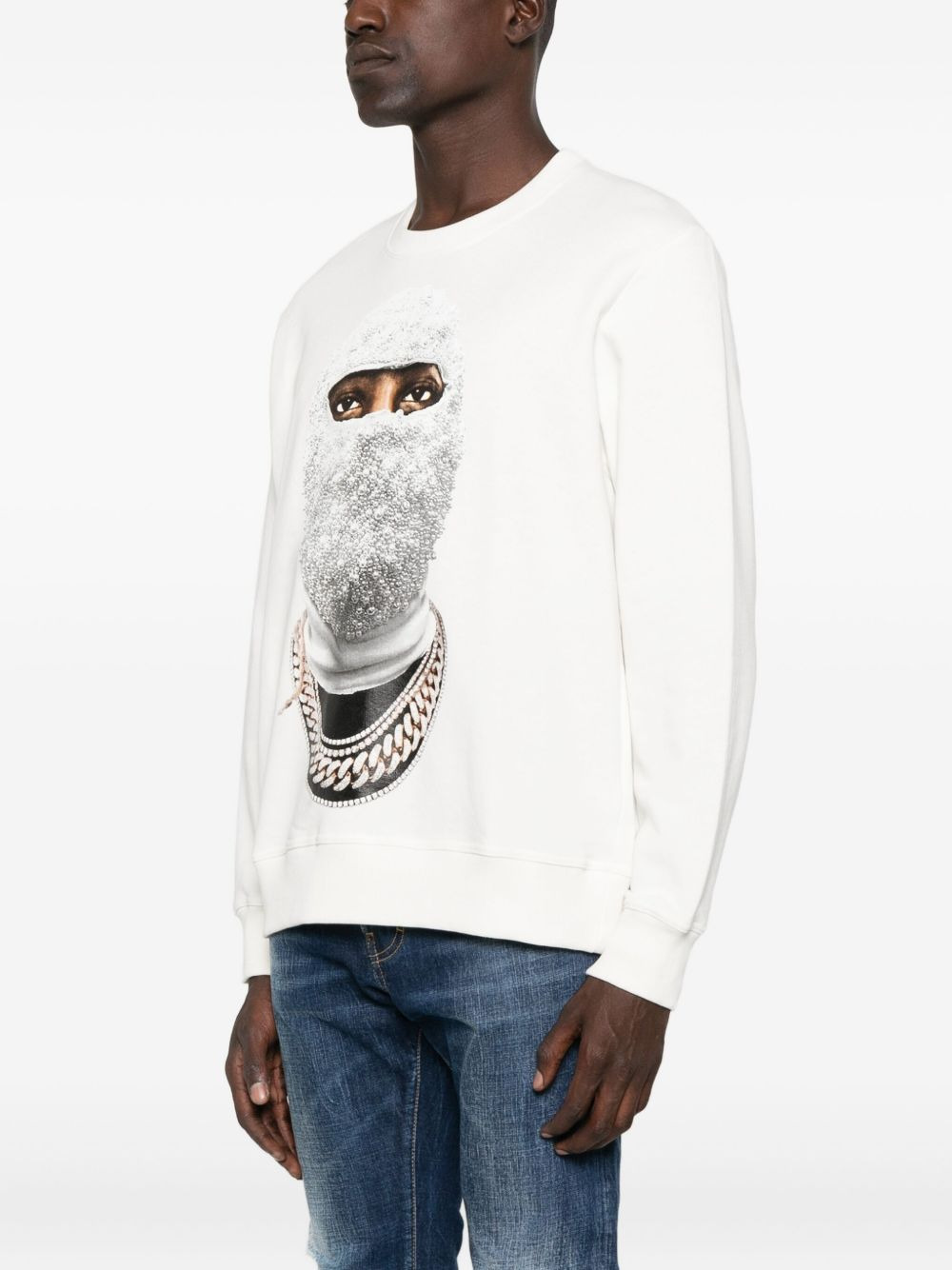 beaded-face sweatshirt - 3