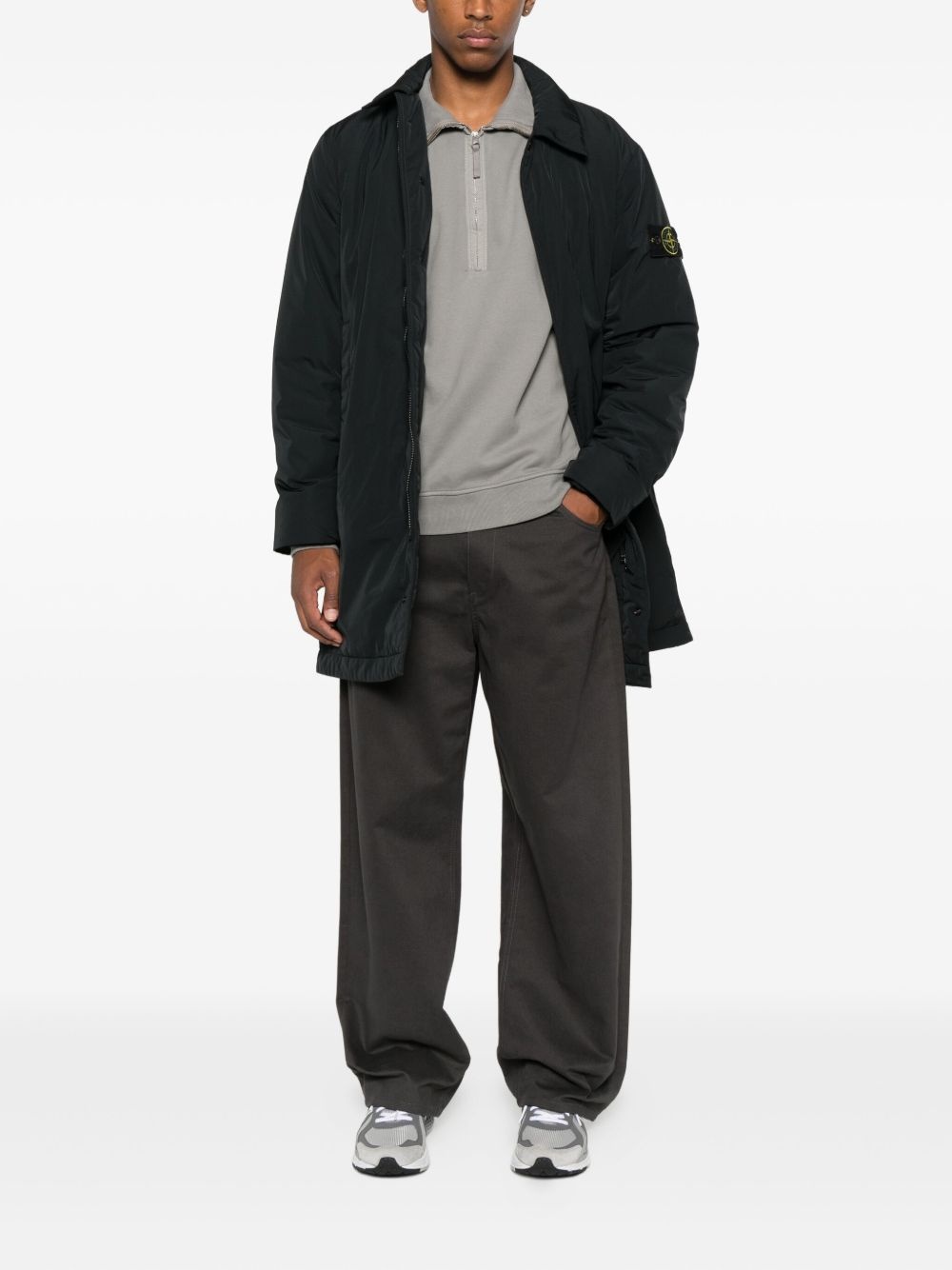 brushed-finish fleece sweatshirt - 2