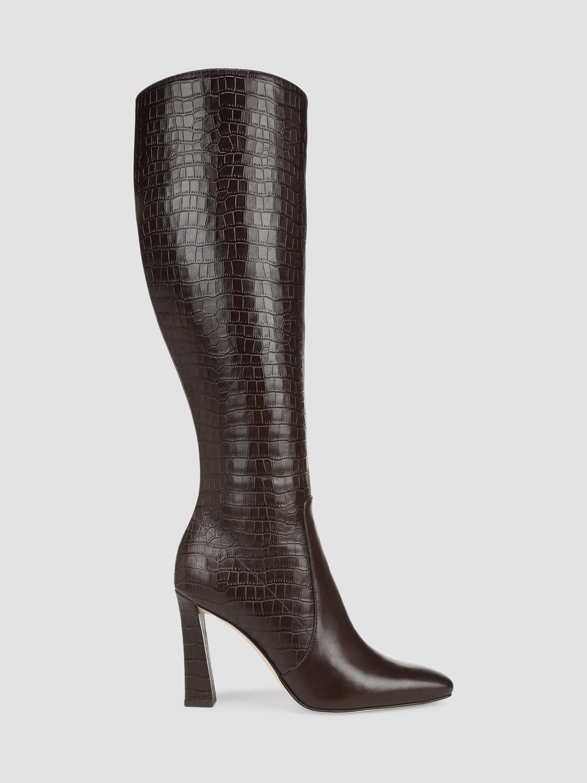 Women's Hadley 95MM Leather Knee-High Boots - Coffee Bean - 1