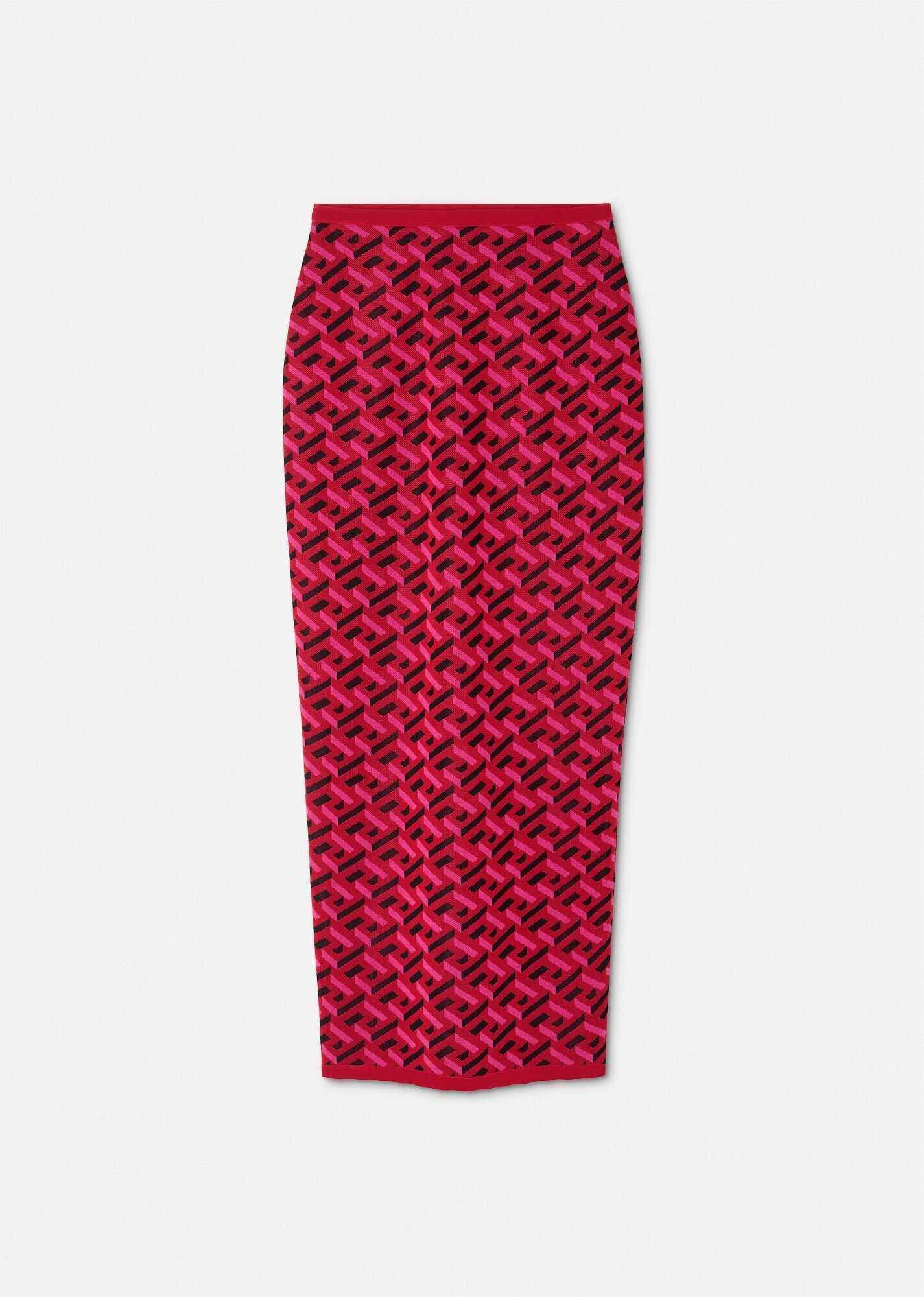 La Greca Jacquard Midi Skirt - 1