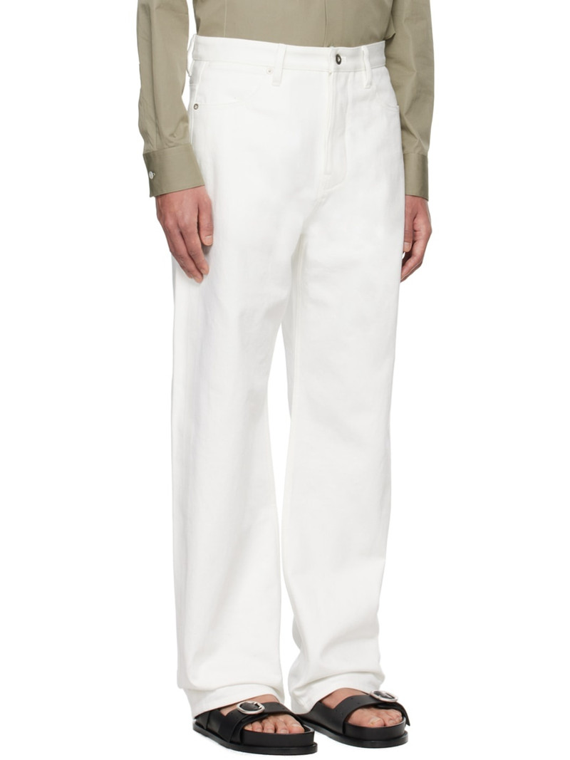 Jil Sander White Twisted Jeans outlook