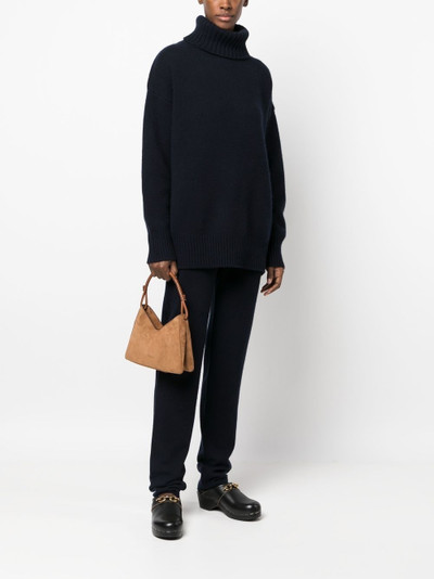 STAUD logo-print suede tote bag outlook