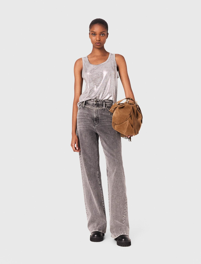 maje Metallic tank top outlook