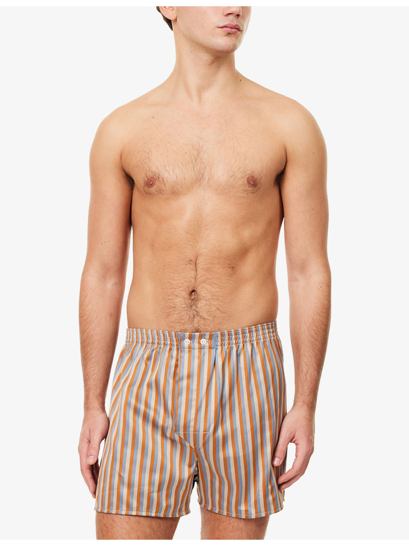 Derek Rose Wellington Patterned Cotton Boxer Shorts outlook