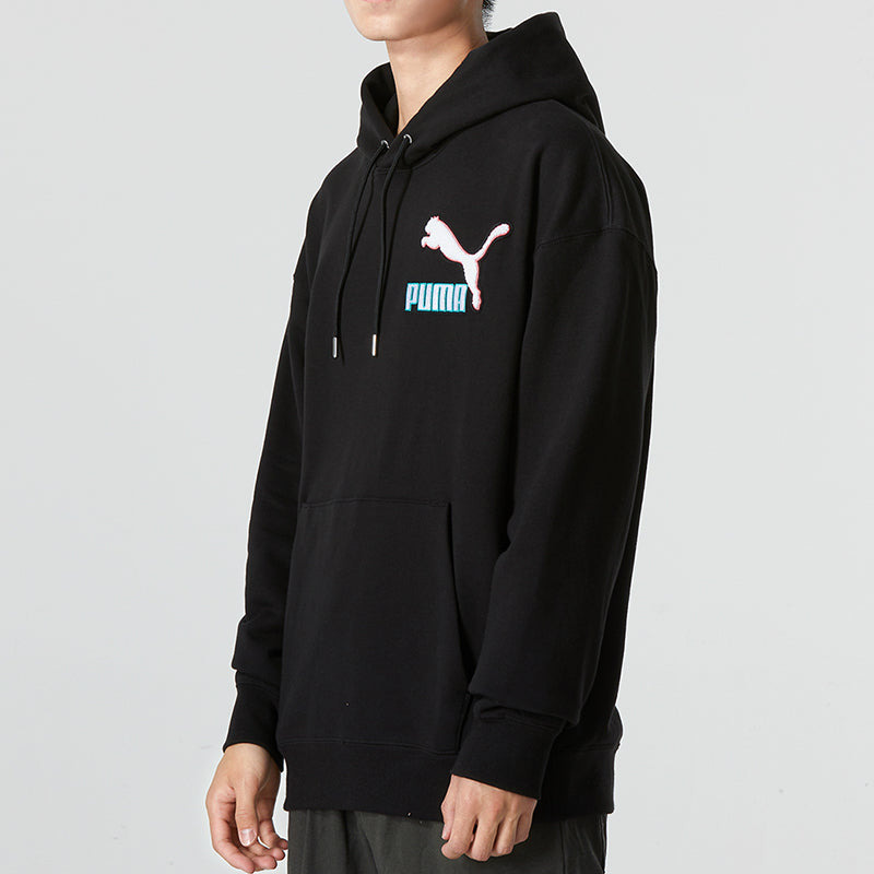 PUMA Colorblock Fandom Logo Hoodie 'Black' 537749-01 - 5