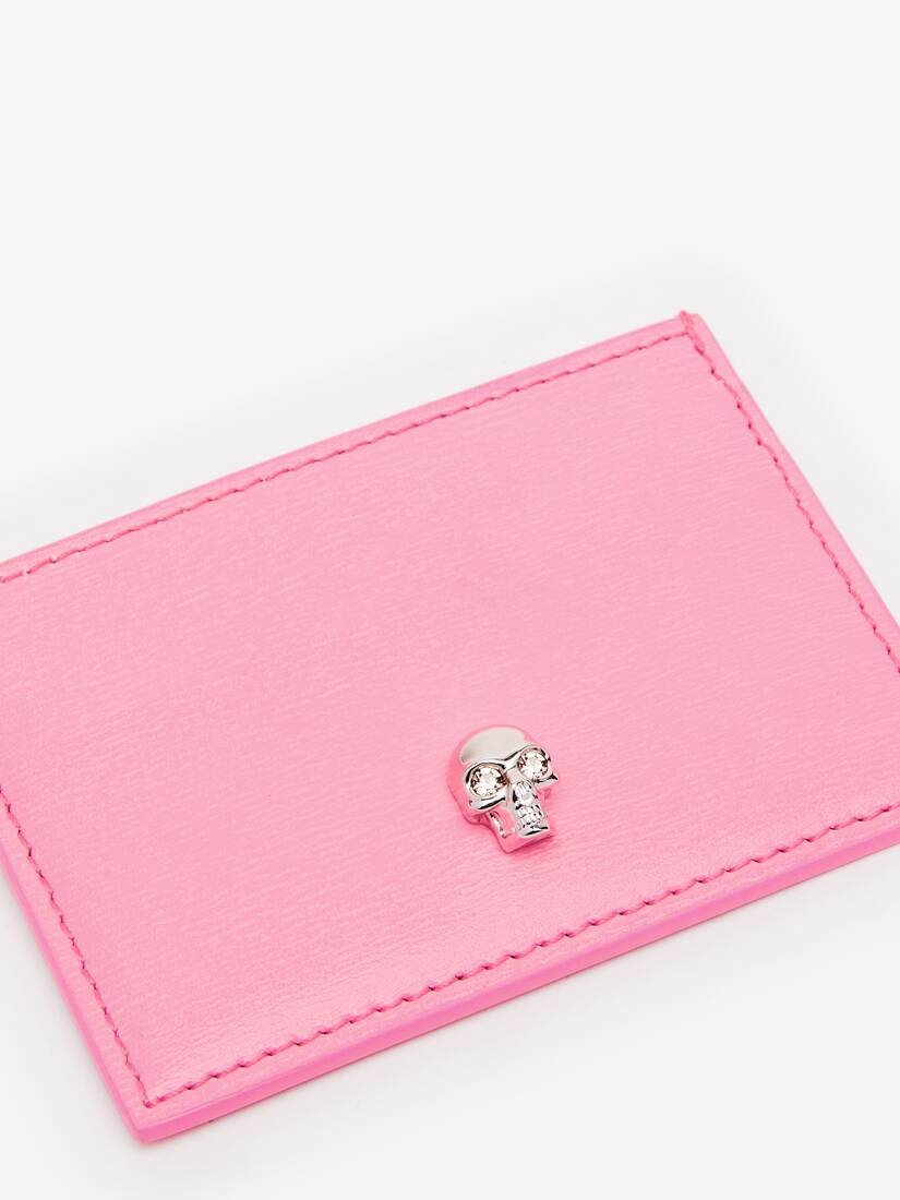 Women's Skull Card Holder in Psychedelic Pink - 4