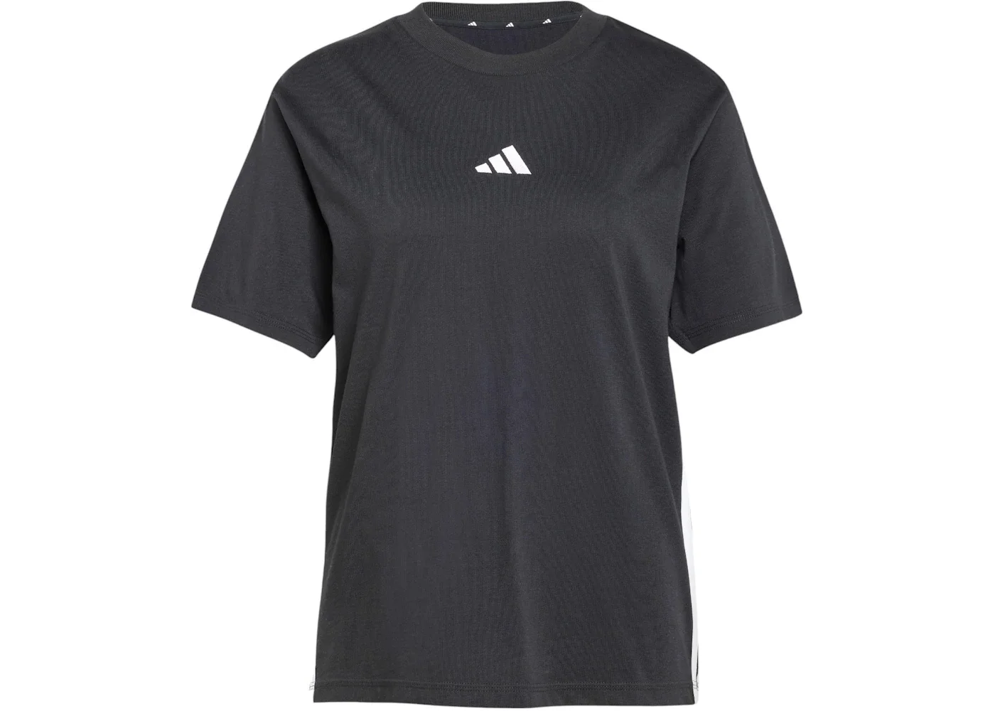 adidas Women's Essentials 3-Stripes Cotton T-Shirt Black/White - 1