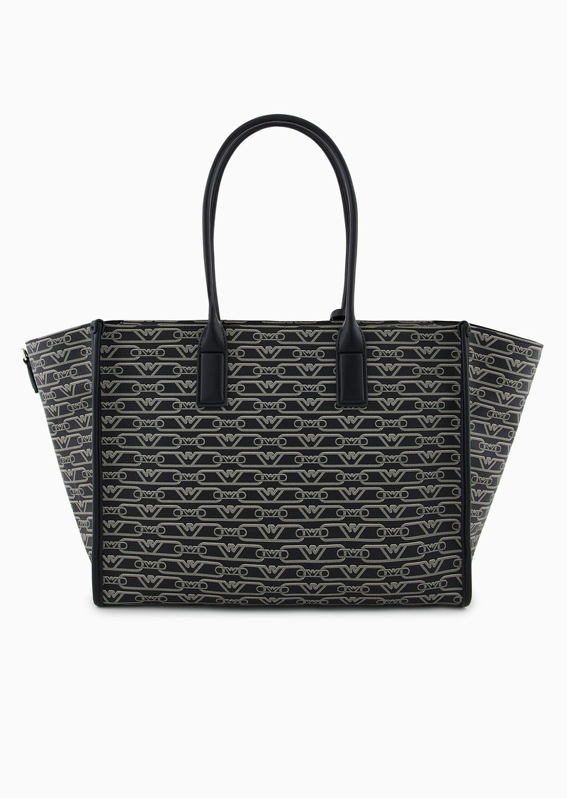 모노그램 인쇄를 가진 중간 shopper 부대 3
