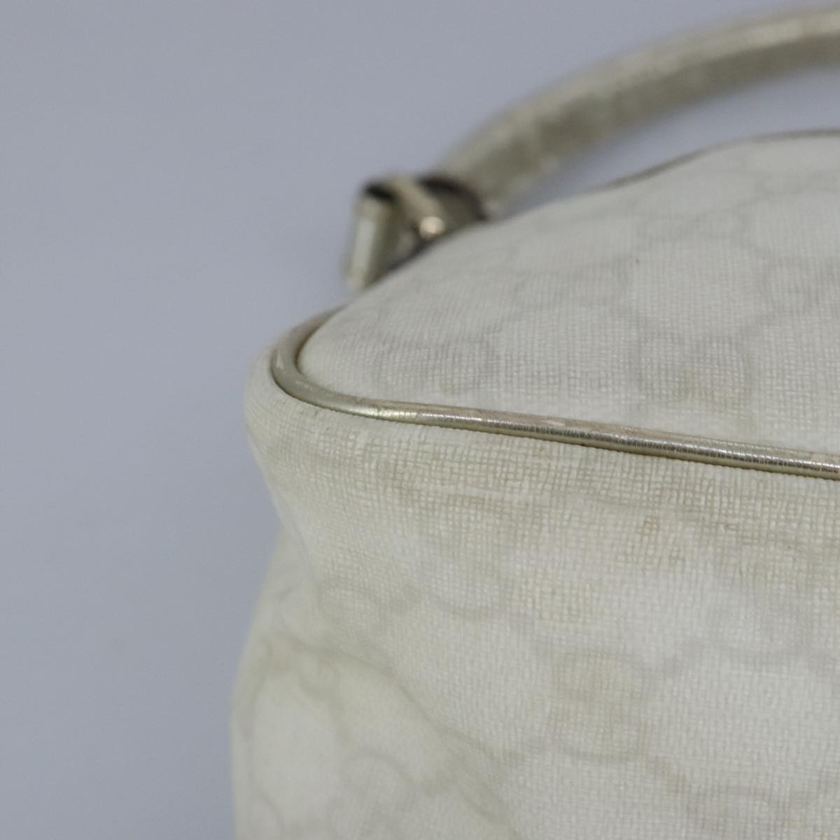 GUCCI GG Supreme Hand Bag Pvc Leather White Gold - 14