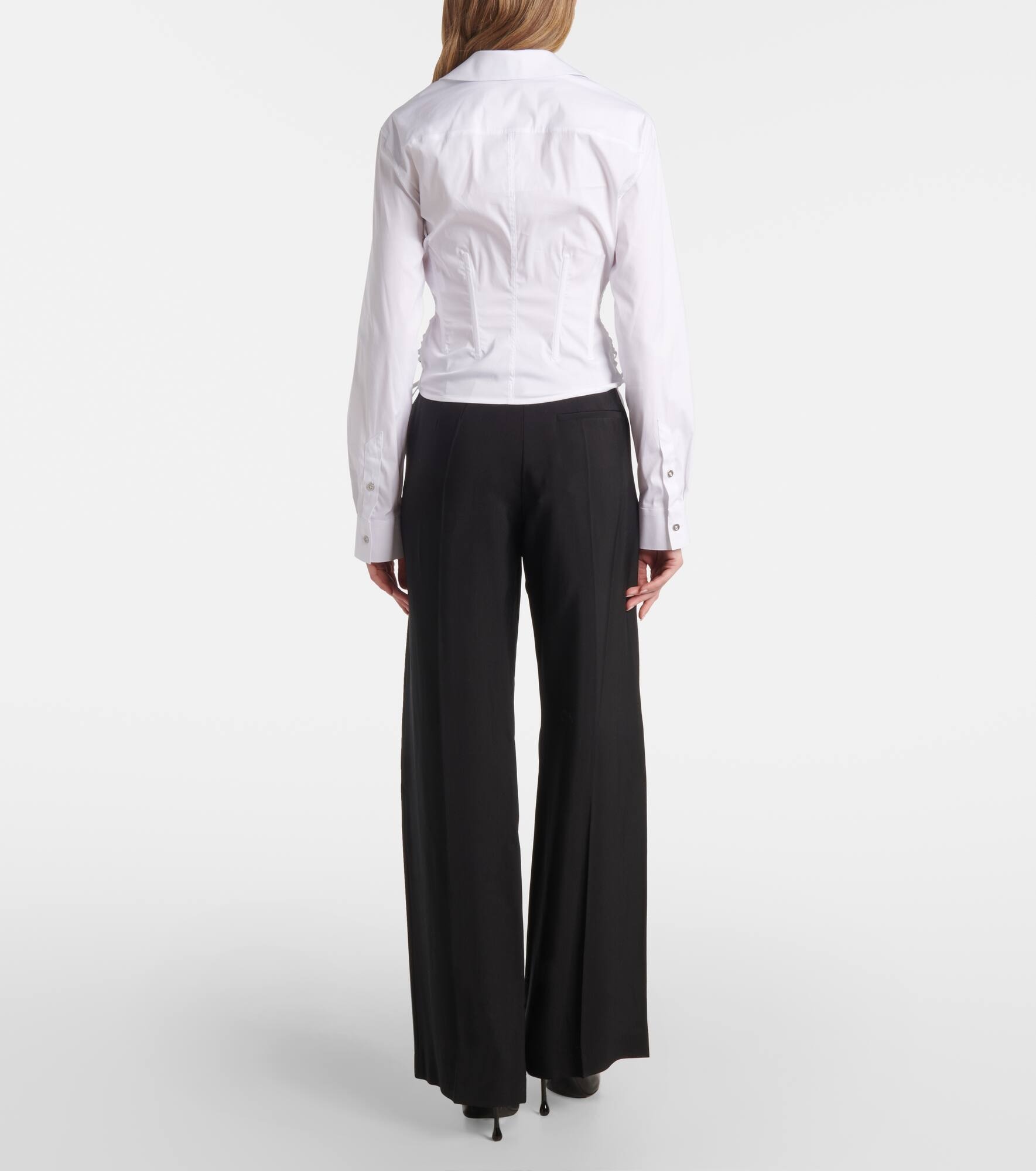 Cotton-blend bustier top - 3