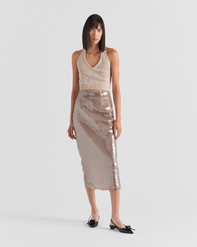 Prada Sequined midi-skirt outlook