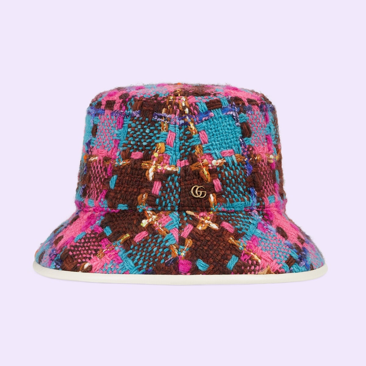 Check tweed bucket hat - 4