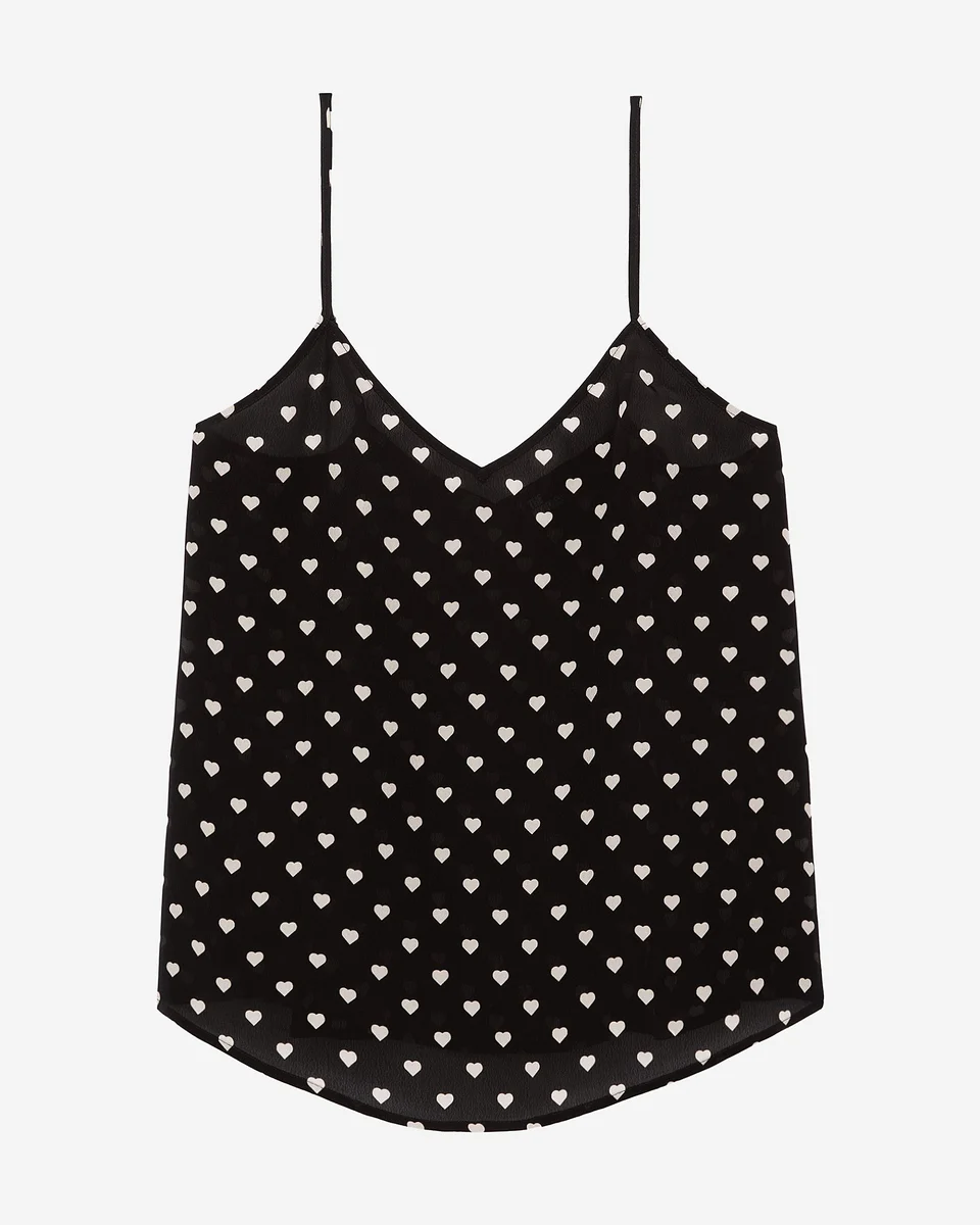 BLACK HEART PRINT CAMISOLE - 1