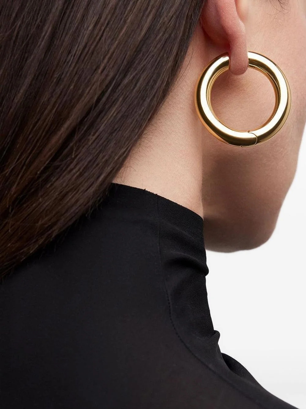 Mini Samira hinged hoop earrings - 1