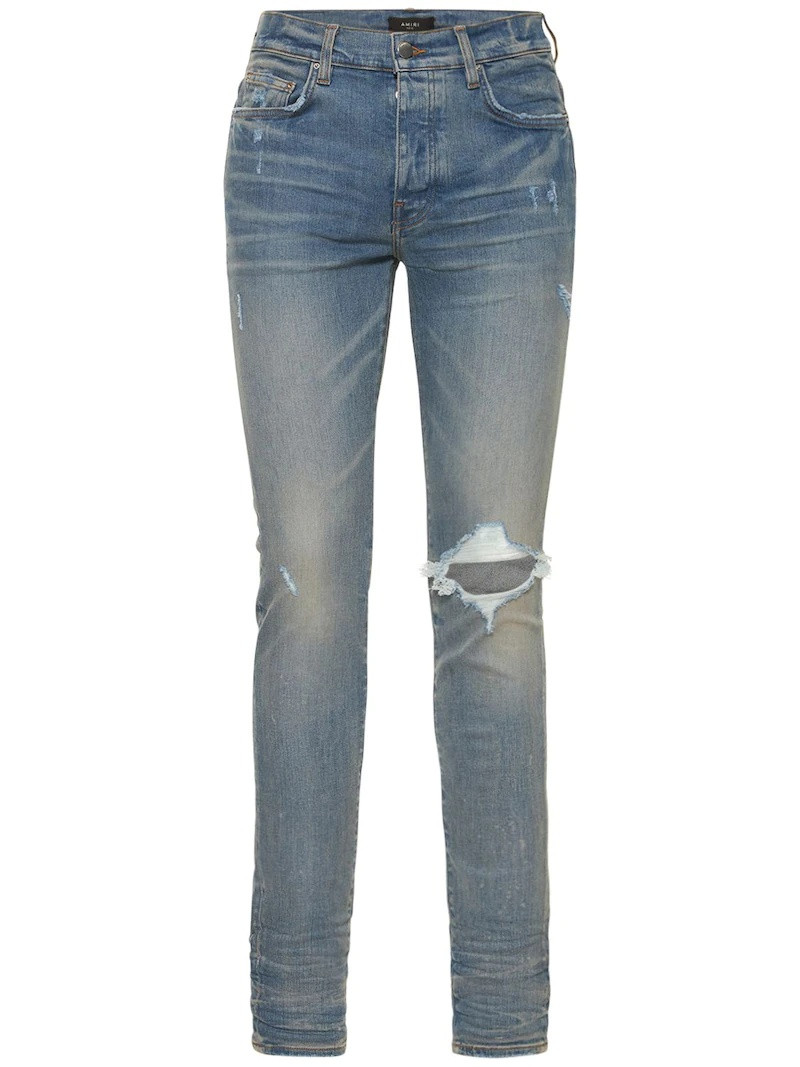 15CM BROKEN TAPERED DENIM JEANS 1