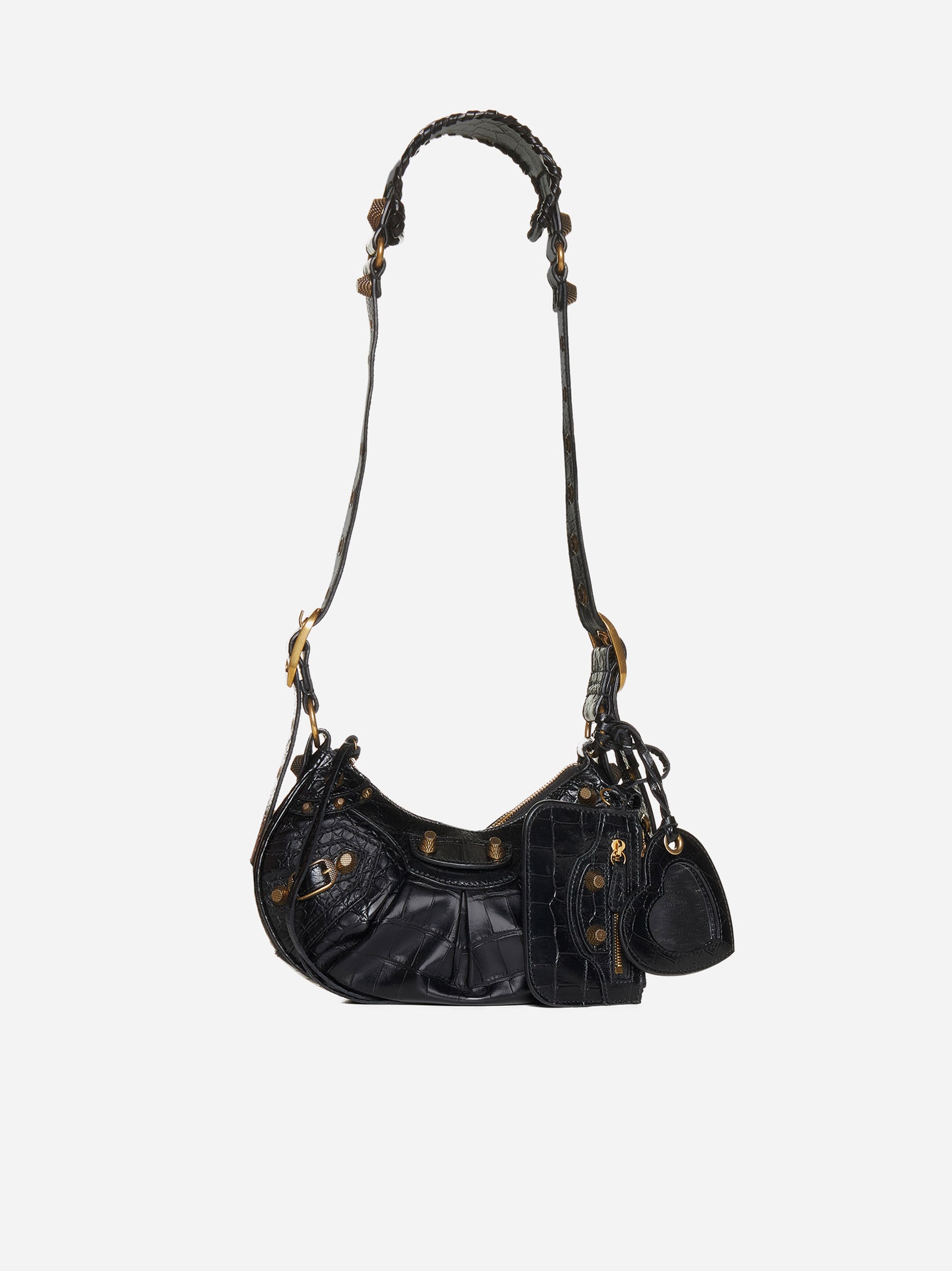 Le Cagole XS crocodile-effect leather bag - 1