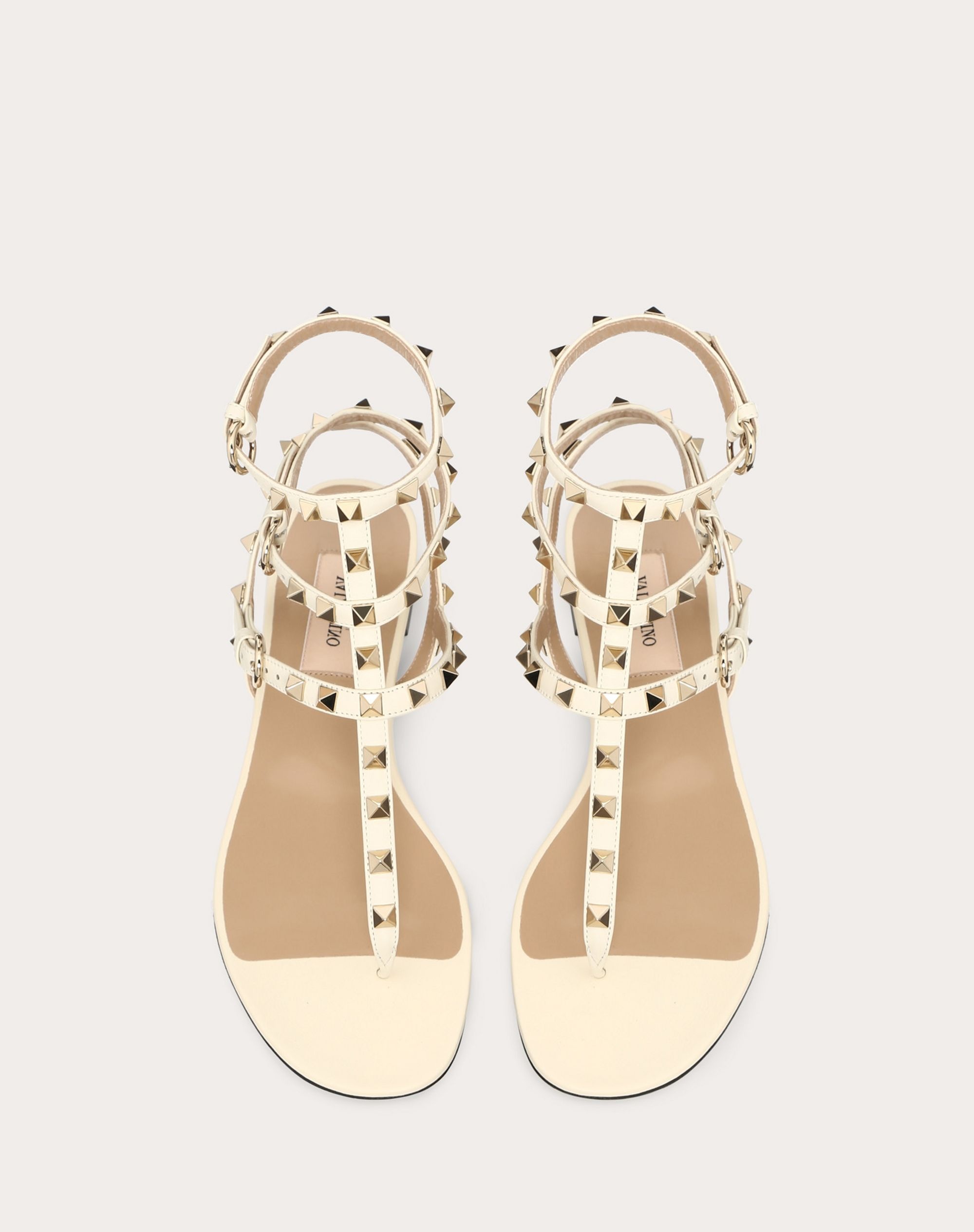 Rockstud Flip Flop Sandal in Calfskin Leather - 4