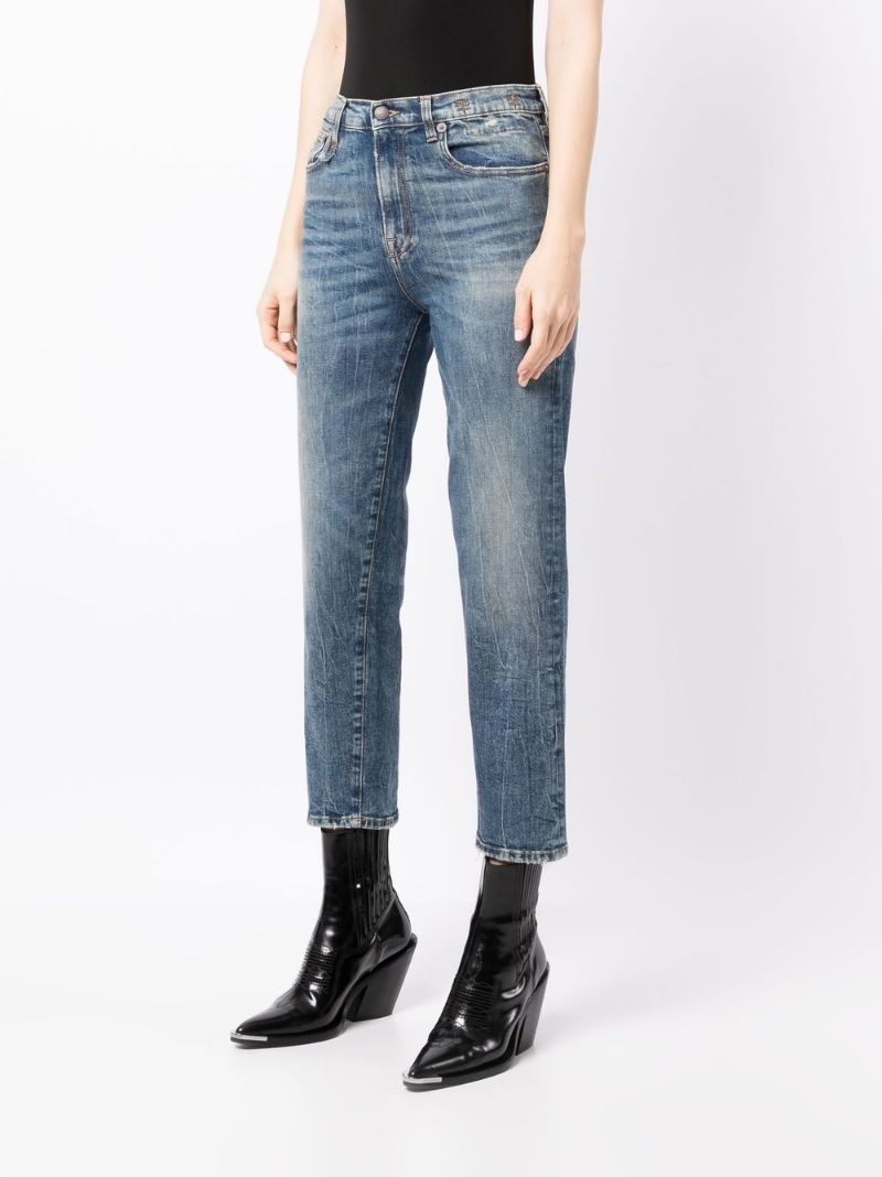 high-waist cropped jeans - 3