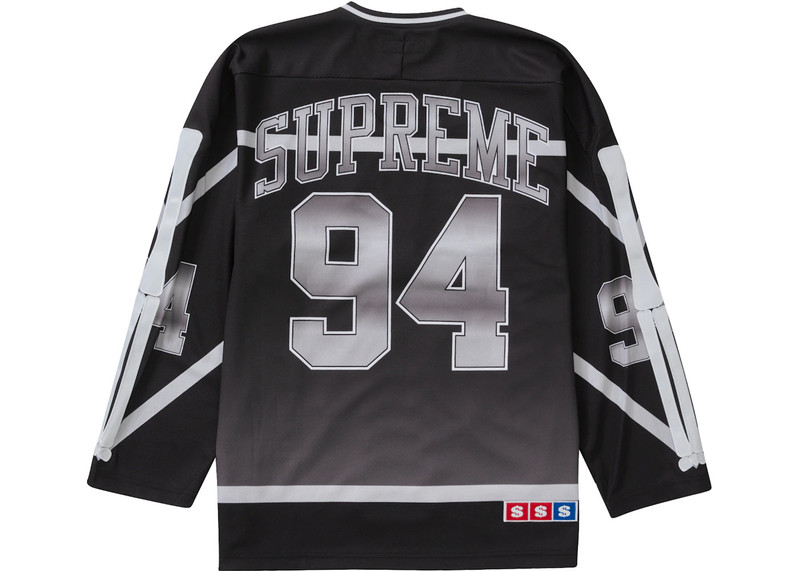 Supreme Supreme Bones Hockey Jersey Black outlook