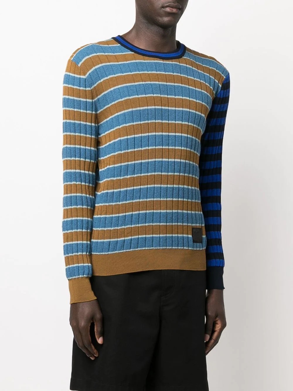 striped ribbed jumper - 3