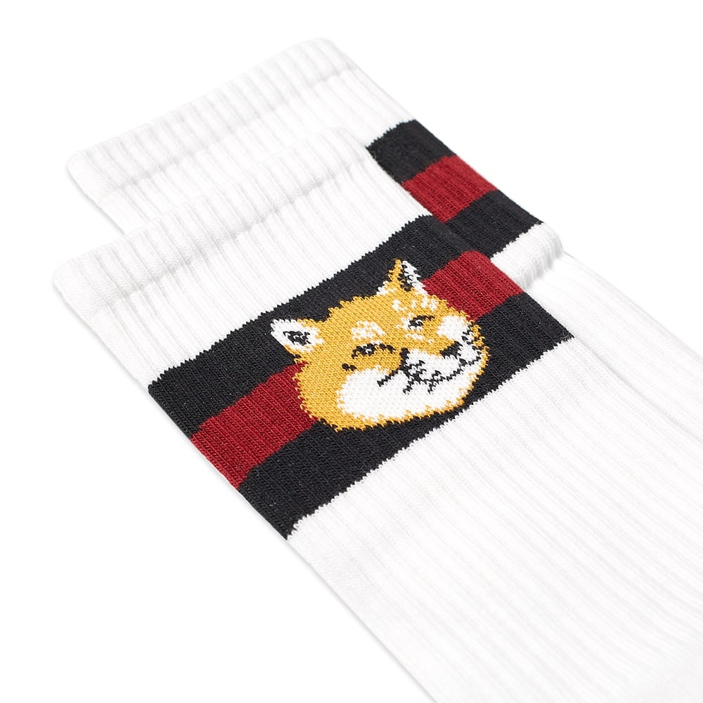 Maison Kitsuné Striped Fox Head Sock - 2