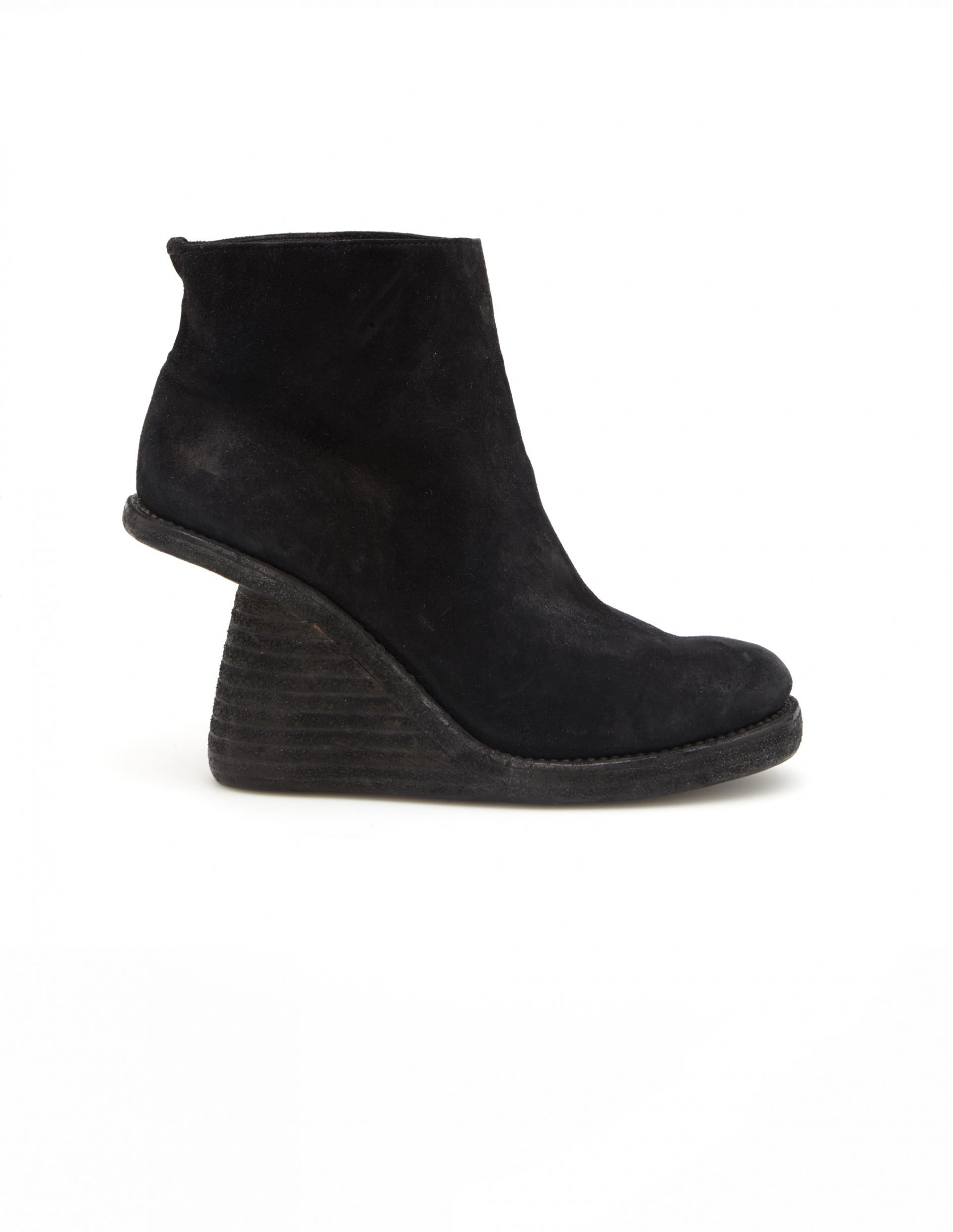 WEDGE HEEL SUEDE ANKLE BOOTS - 1