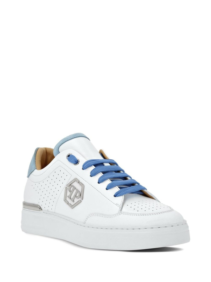 PHILIPP PLEIN Hexagon panelled low-top sneakers outlook
