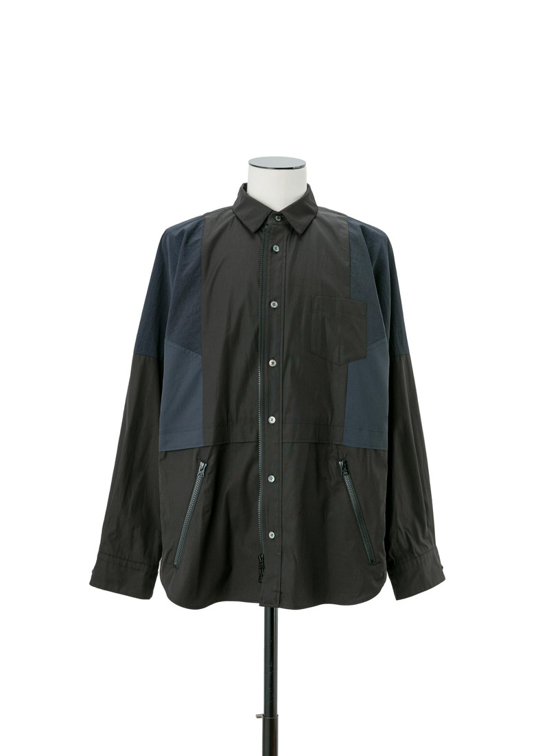 Poplin x Taslan nylon shirt 1