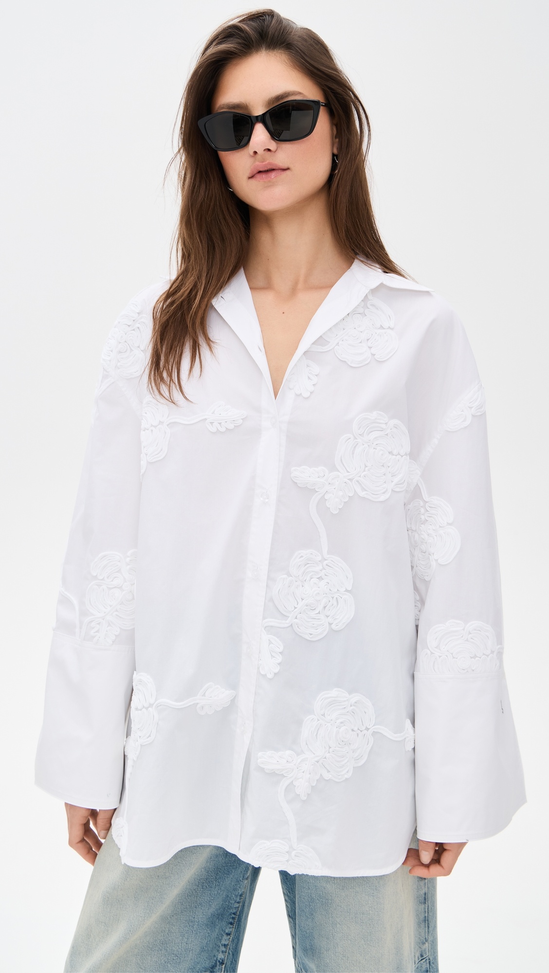 Flower Oversized Shirt - 1