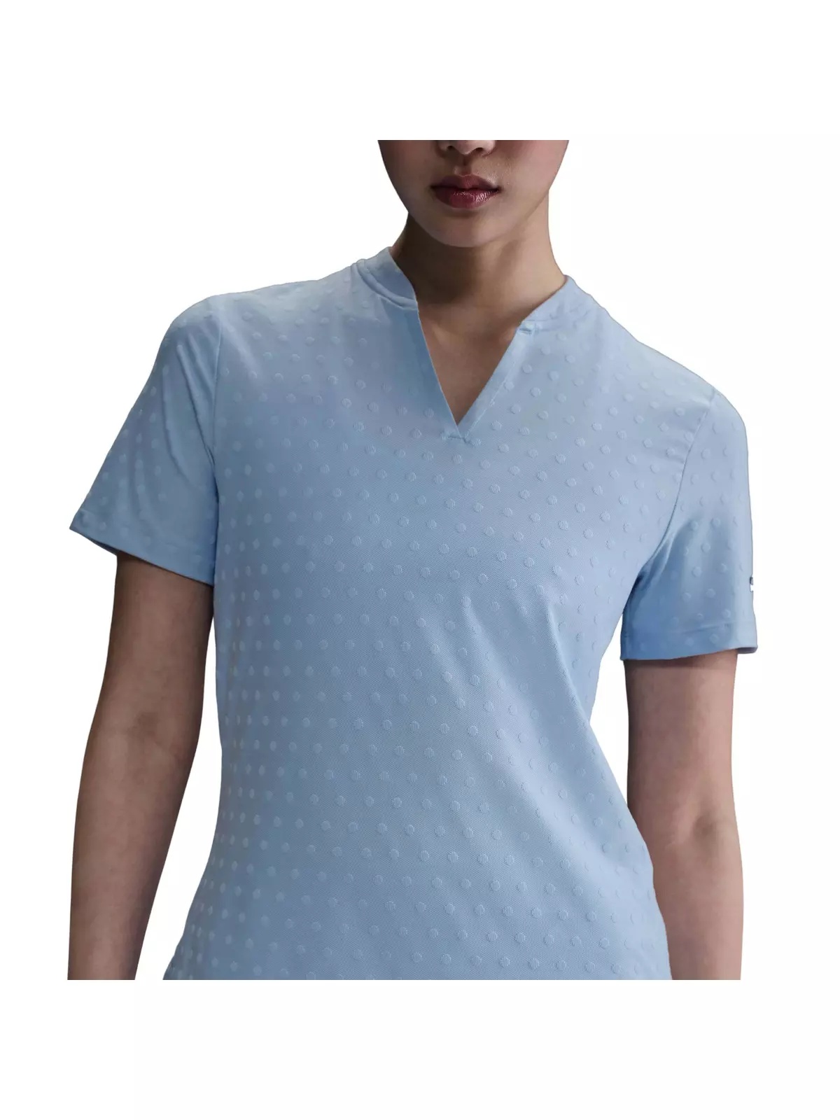 Women's Dri-FIT Tour Short-Sleeve Blade Jacquard AOJ Golf Polo -Blue - 6