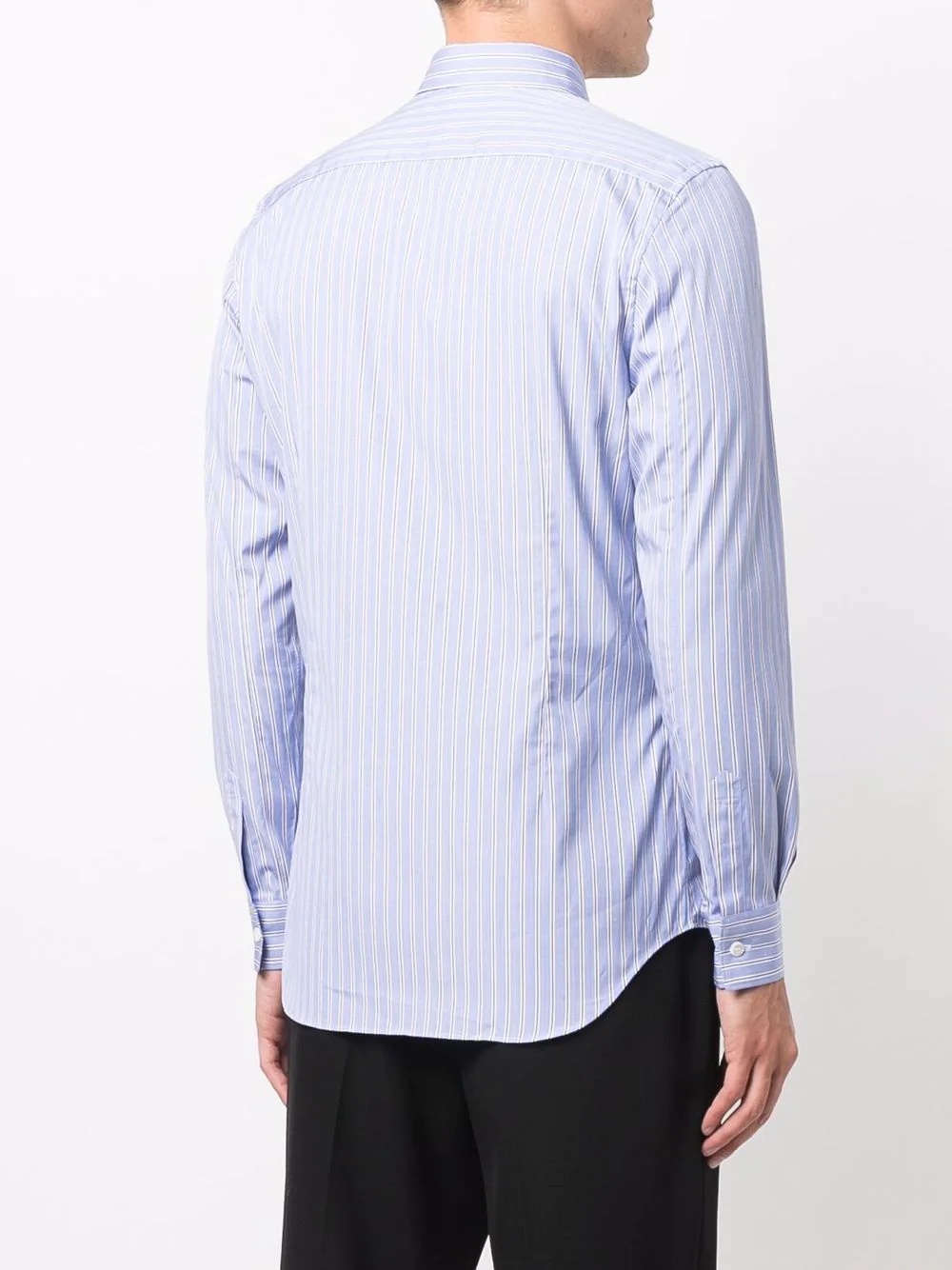 vertical-stripe long-sleeve shirt - 4