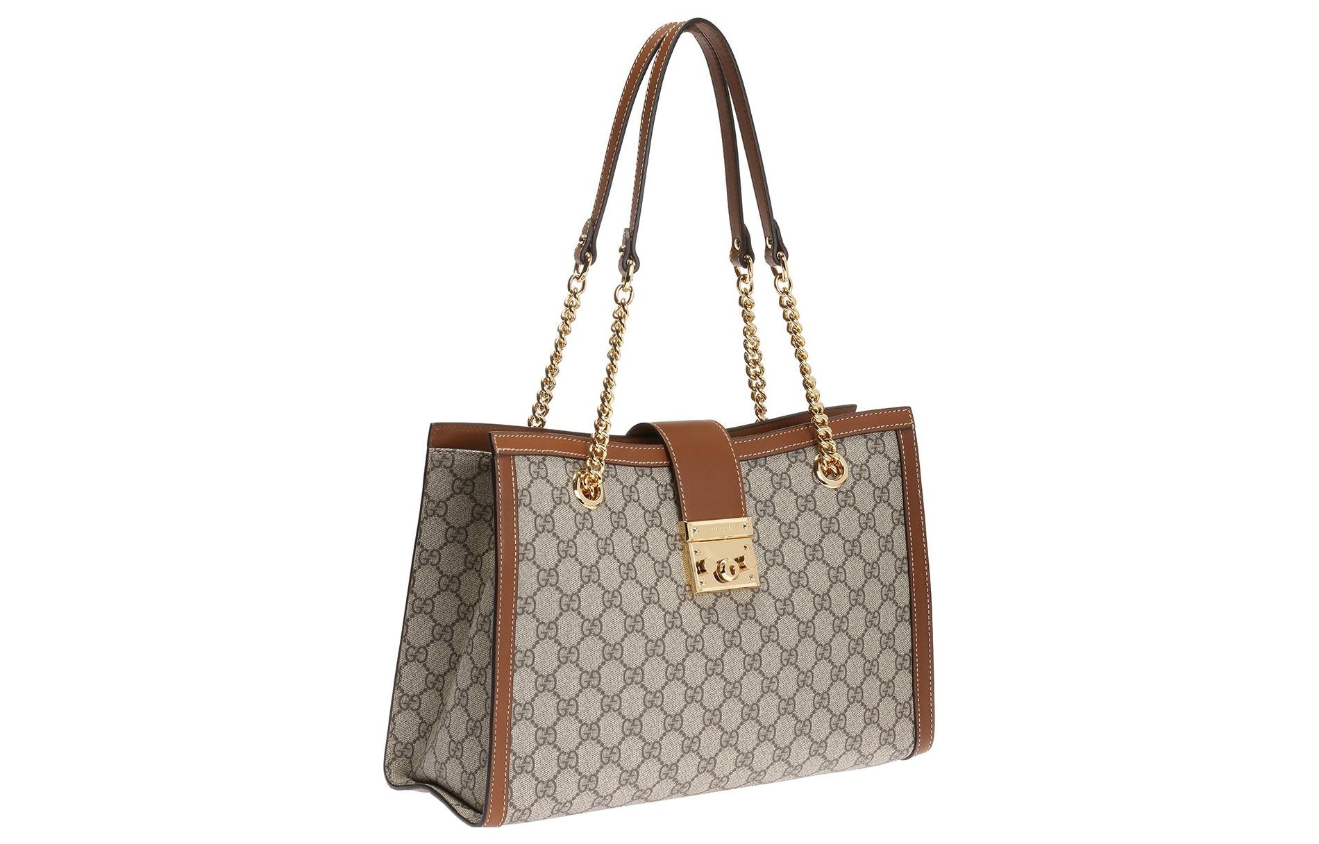 (WMNS) Gucci Padlock Medium GG Shoulder Bag 'Beige Brown' 479197-KHNKG-8534 - 2