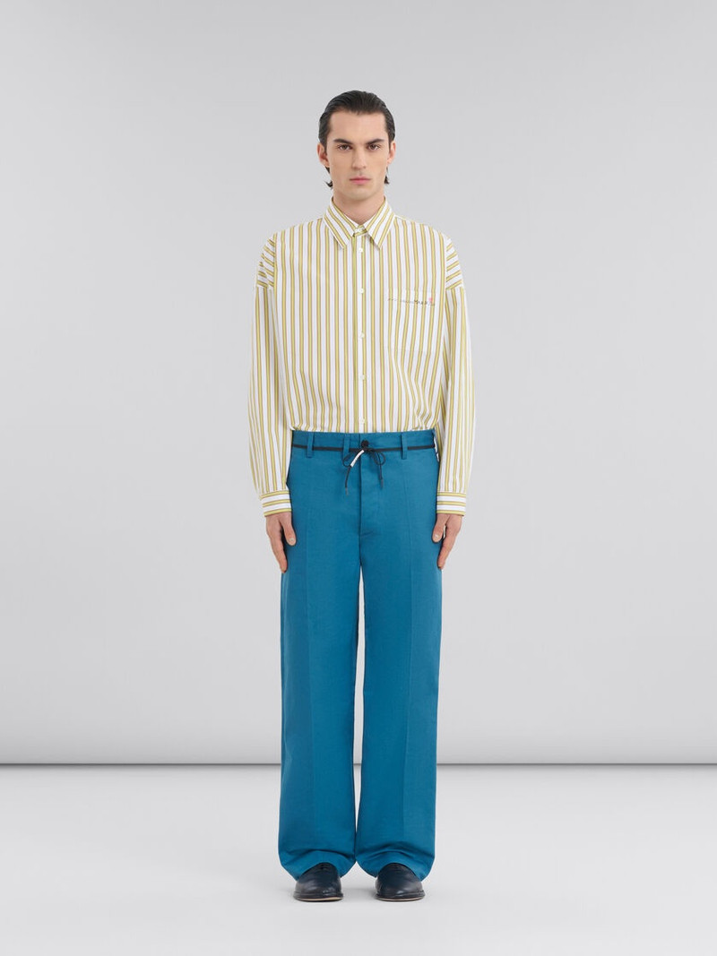 Marni BLUE BIO GABARDINE CHINOS outlook