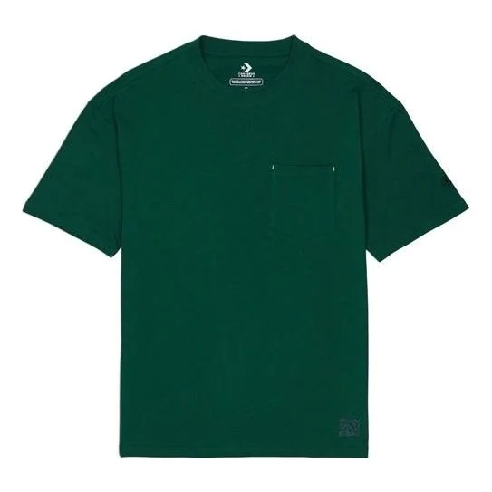 Men's Converse Renew Solid Color Loose Pocket Short Sleeve Green 10020016-A05 - 1