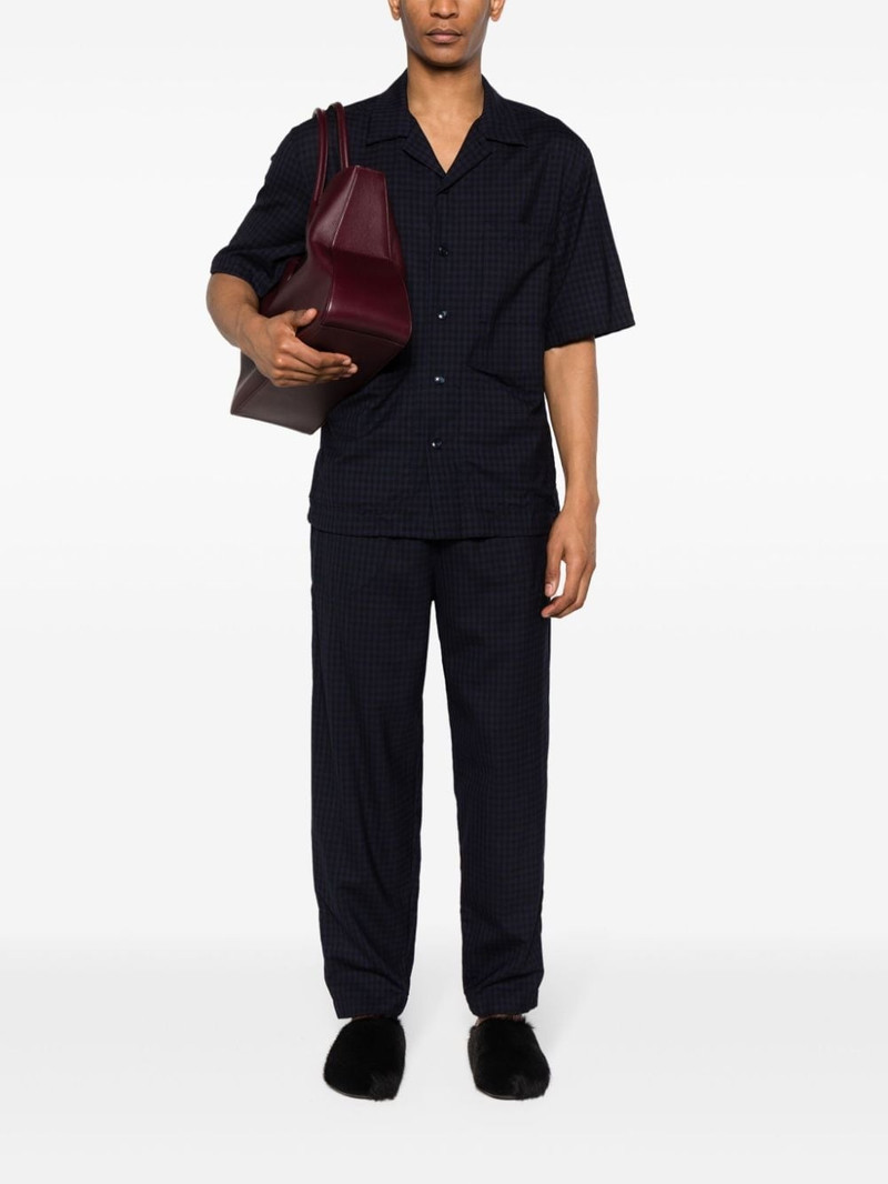 BARENA checked camp-collar shirt outlook