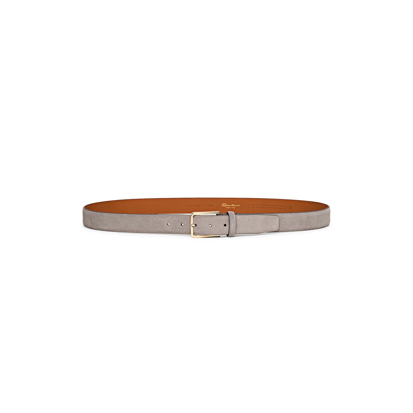 Men’s brown suede adjustable belt - 3