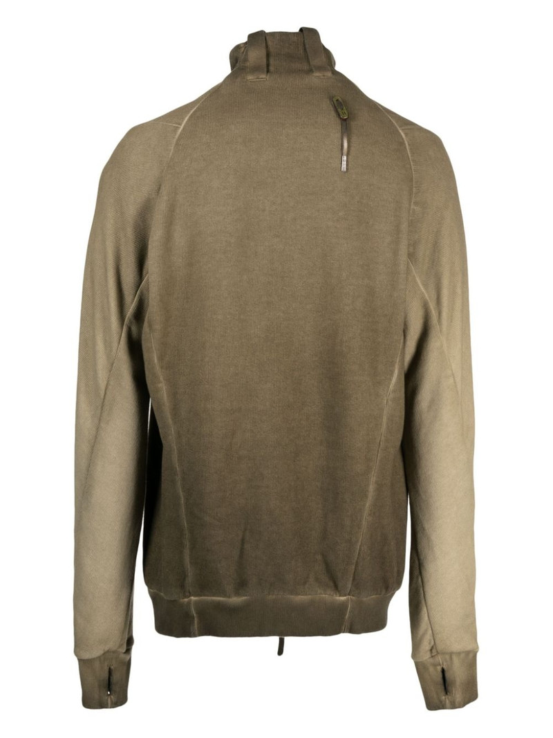 Boris Bidjan Saberi gradient-effect zipped cotton cardigan outlook