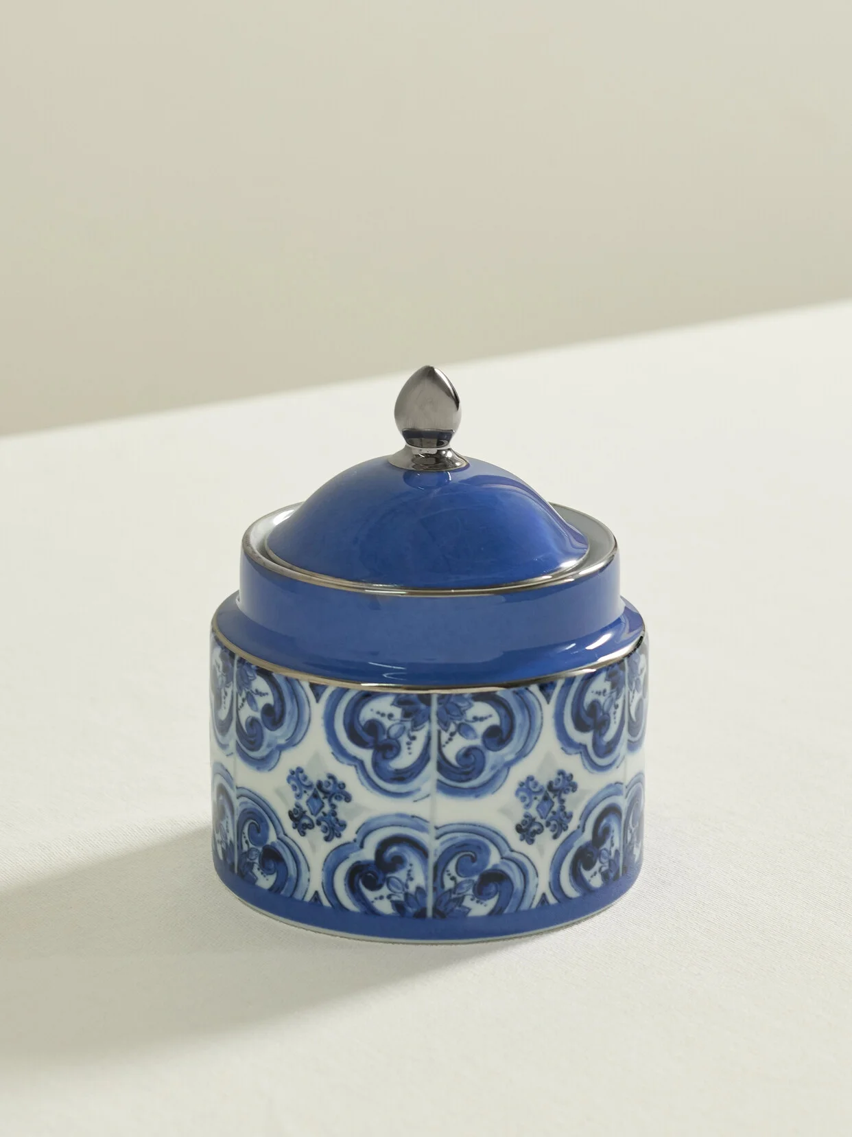 Printed Porcelain Sugar Bowl - 1