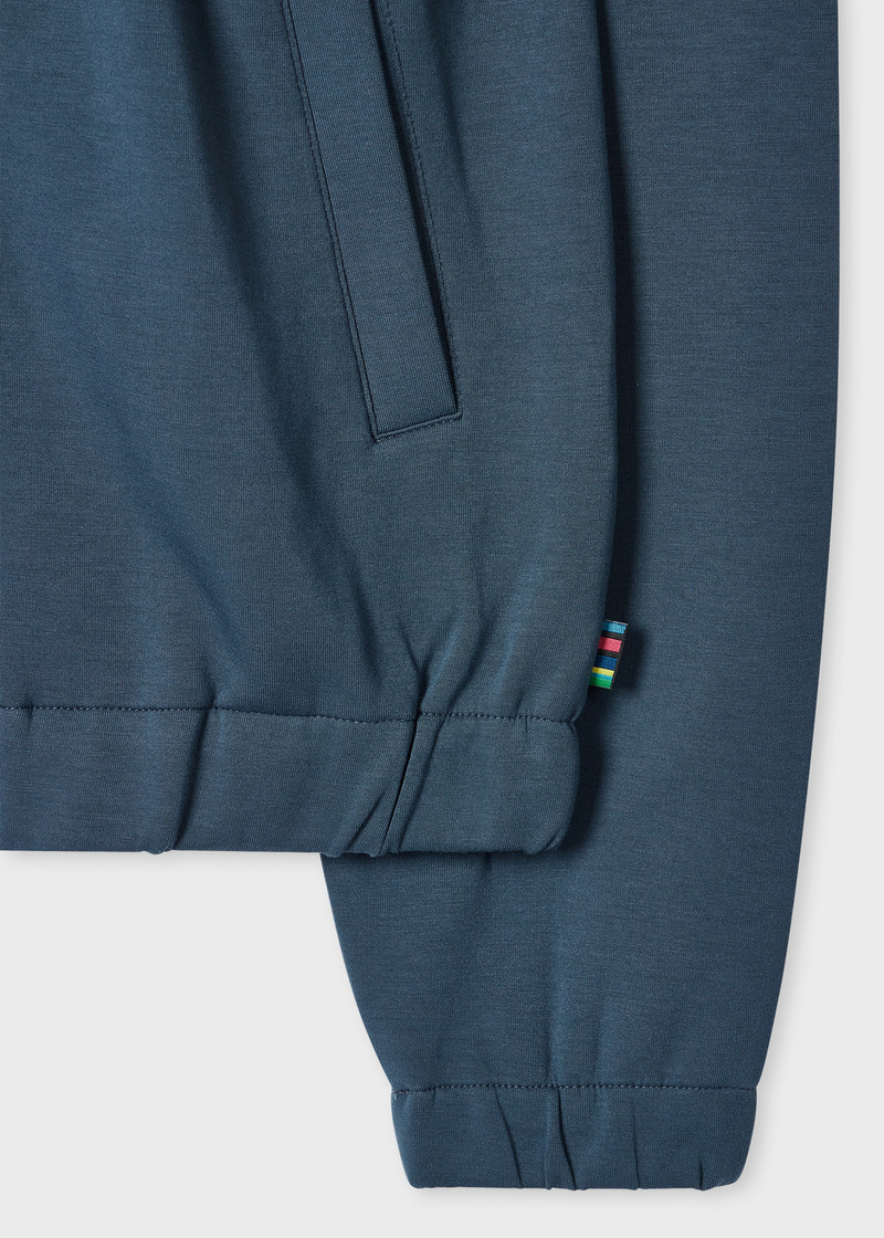 Paul Smith Steel Blue Cotton-Modal Zip-Front Sweatshirt outlook