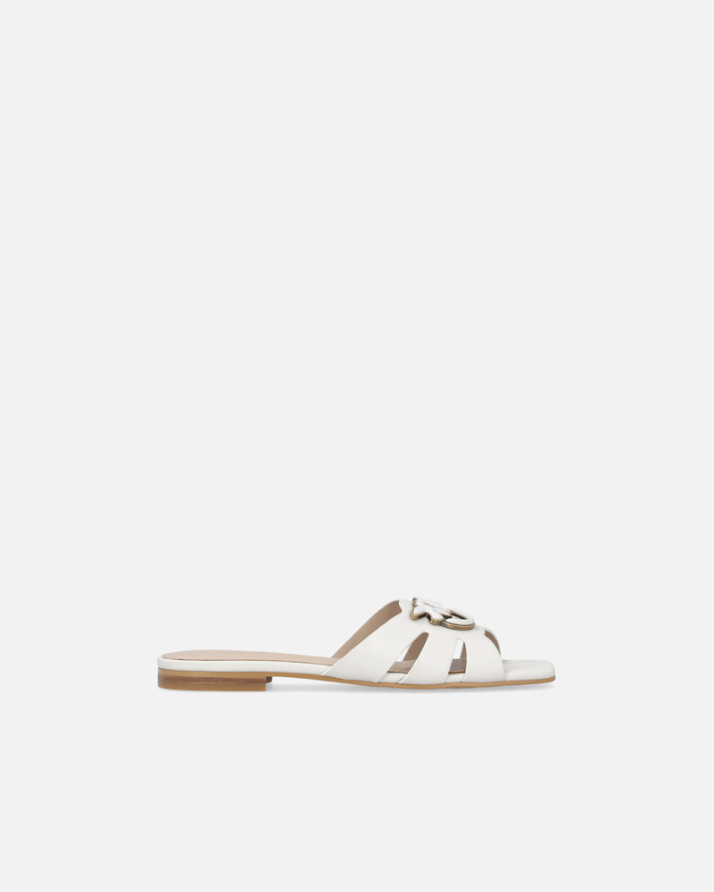 NAPPA LEATHER SLIP-ONS WITH BIRD LOGO - 1