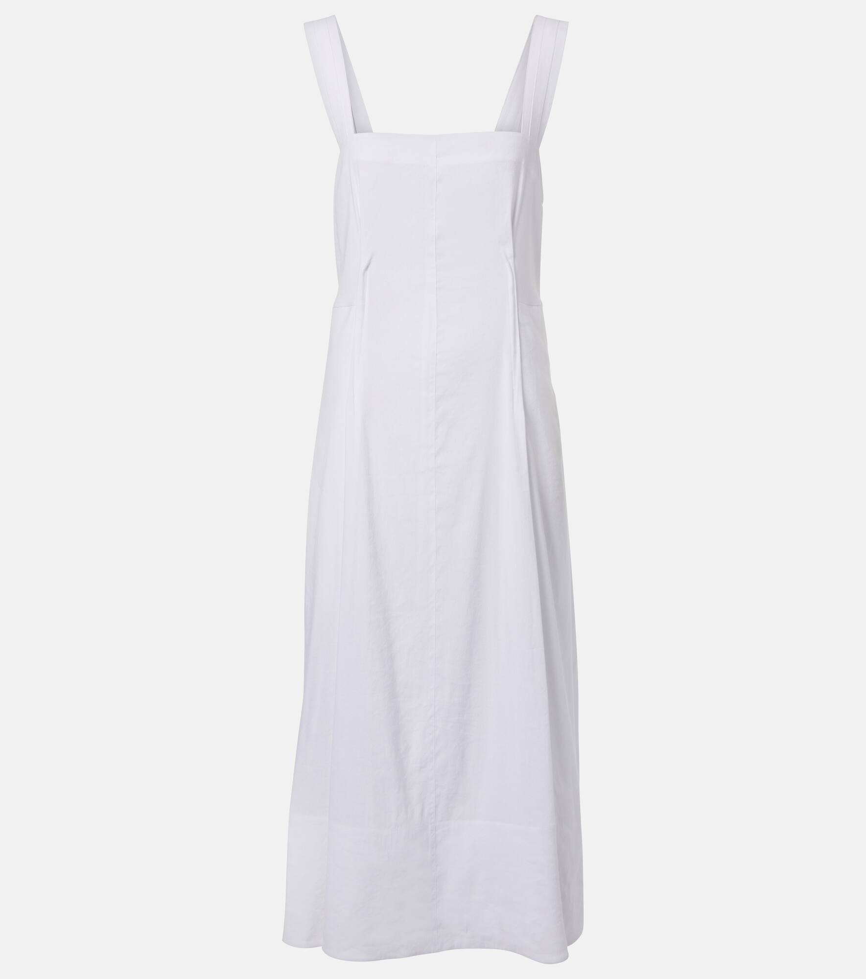 Linen-blend midi dress - 1