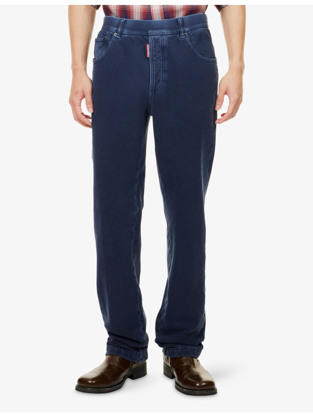 Faded-Wash Straight-Leg Denim Trousers - 3
