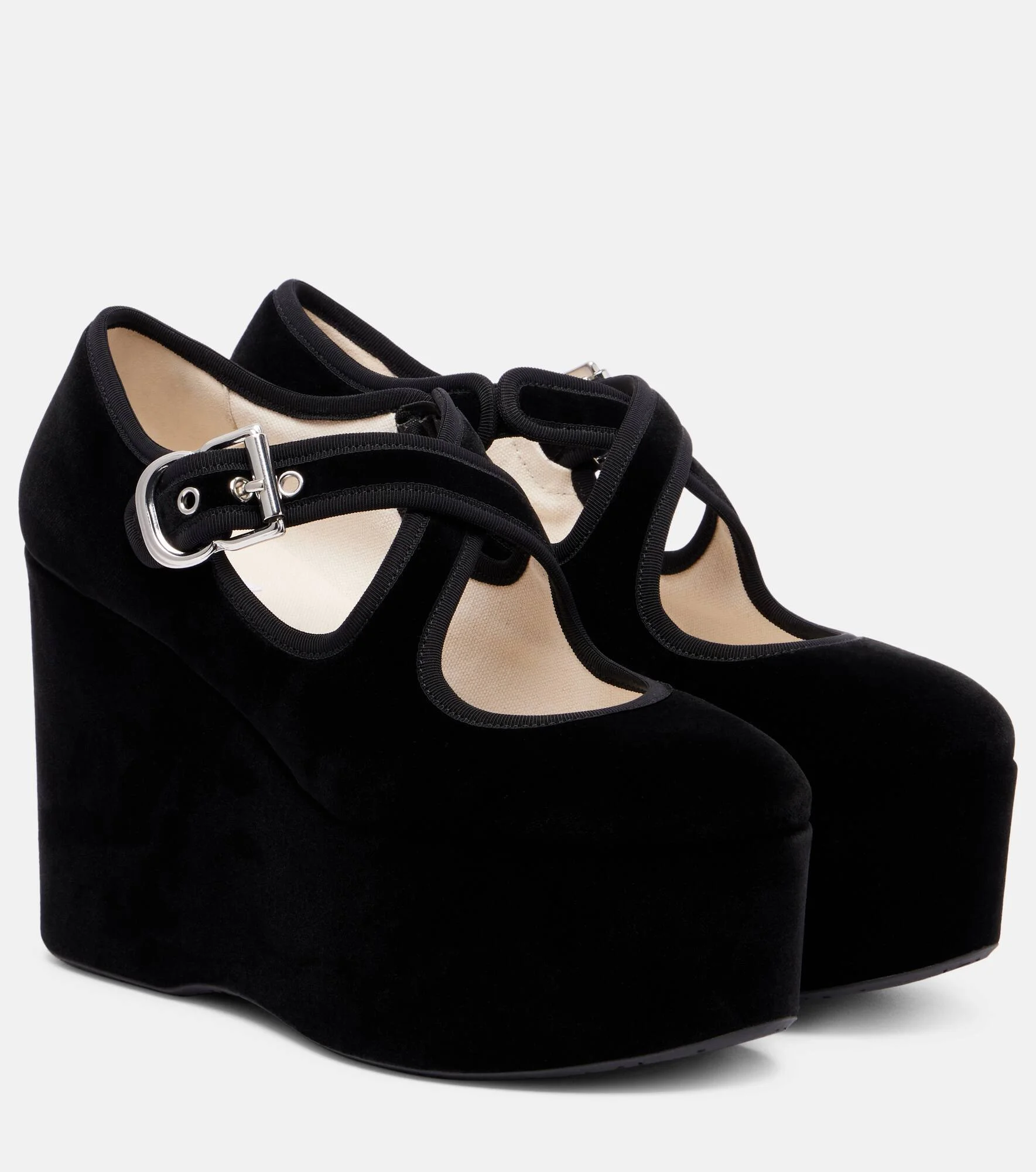 Criss Cross 110 velvet wedges - 1