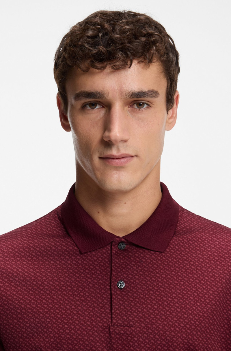 MERCERISED-COTTON POLO SHIRT WITH TWO-TONE MONOGRAMS 3