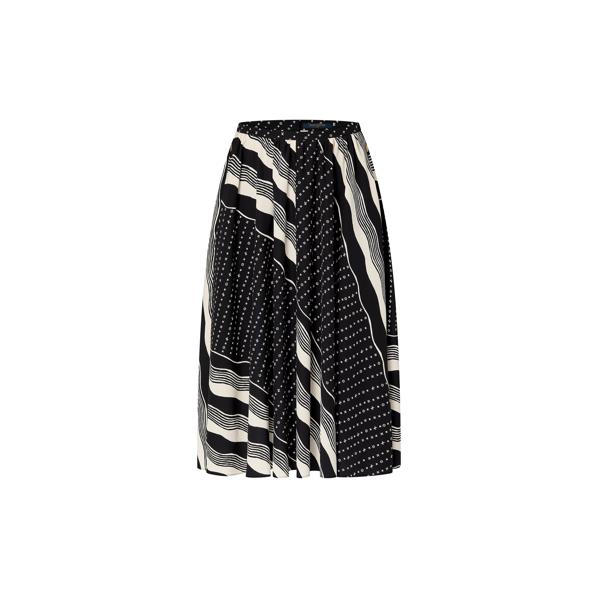 Monogram Wave Midi Skirt - 1