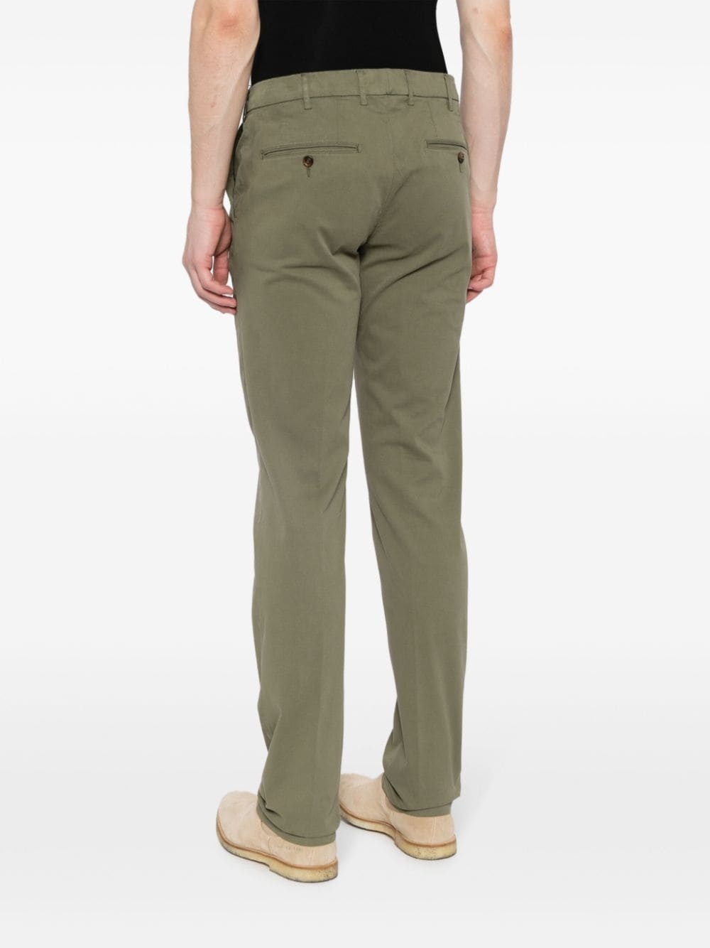 mid-rise straight-leg chino trousers - 4