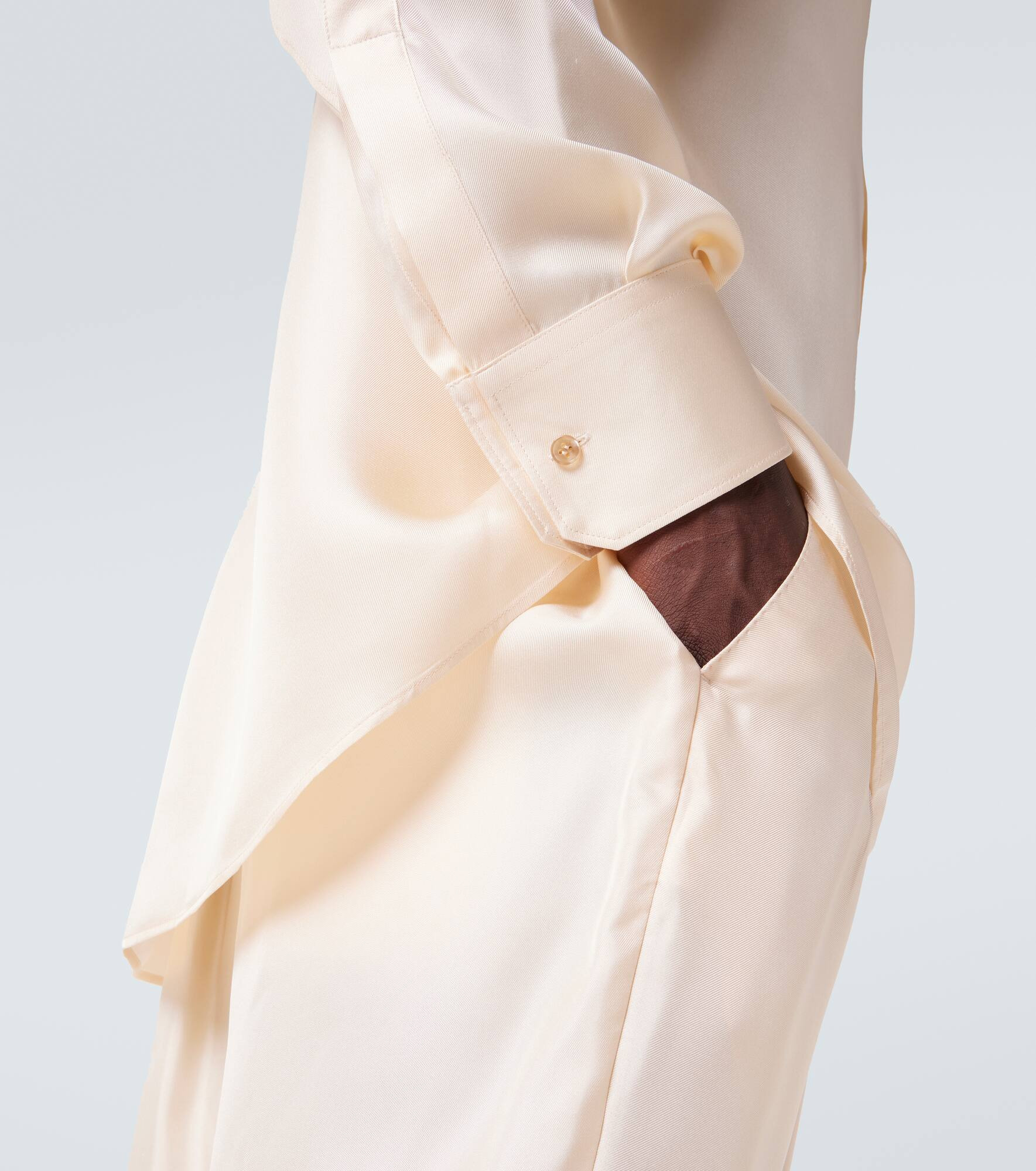 Silk twill dress shirt - 6
