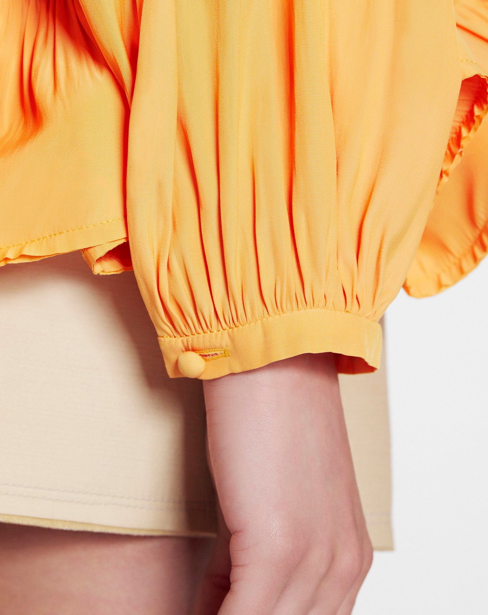 LONG-SLEEVE CHARMEUSE BLOUSE - 6