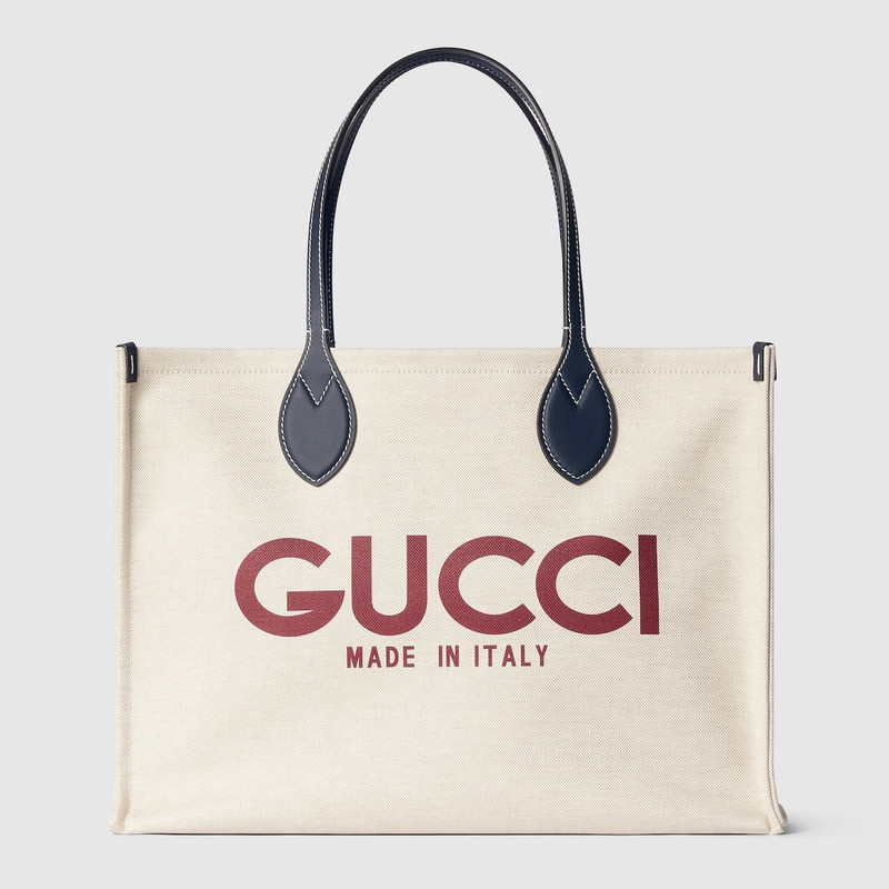 Medium tote bag with Gucci print 1